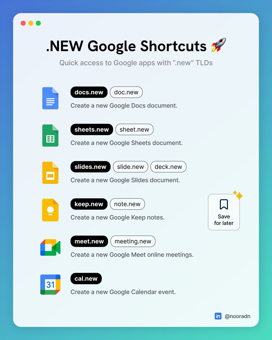 .NEW Google Shorcuts 🚀